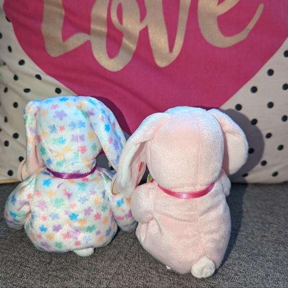 Ty Beanie Babies Lot of 2- Springfield/ Eggerton Bunnies w tags. - Picture 3 of 8